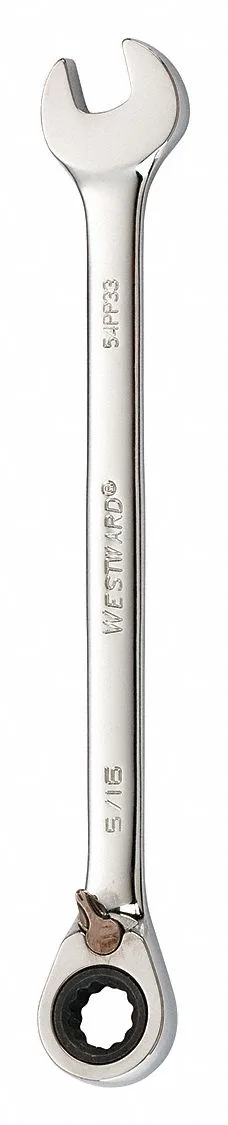 Chrome alloy steel ratcheting wrench with offset head