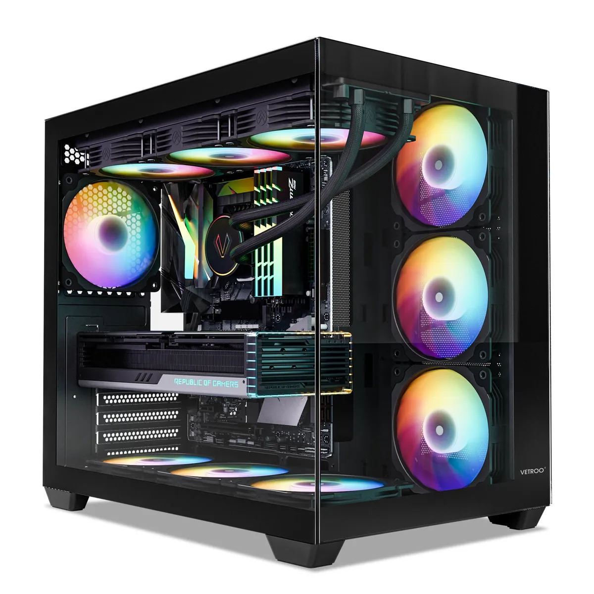 Vetroo Vetroo AL900 ATX Mid Tower 270° Glass Black — product photo