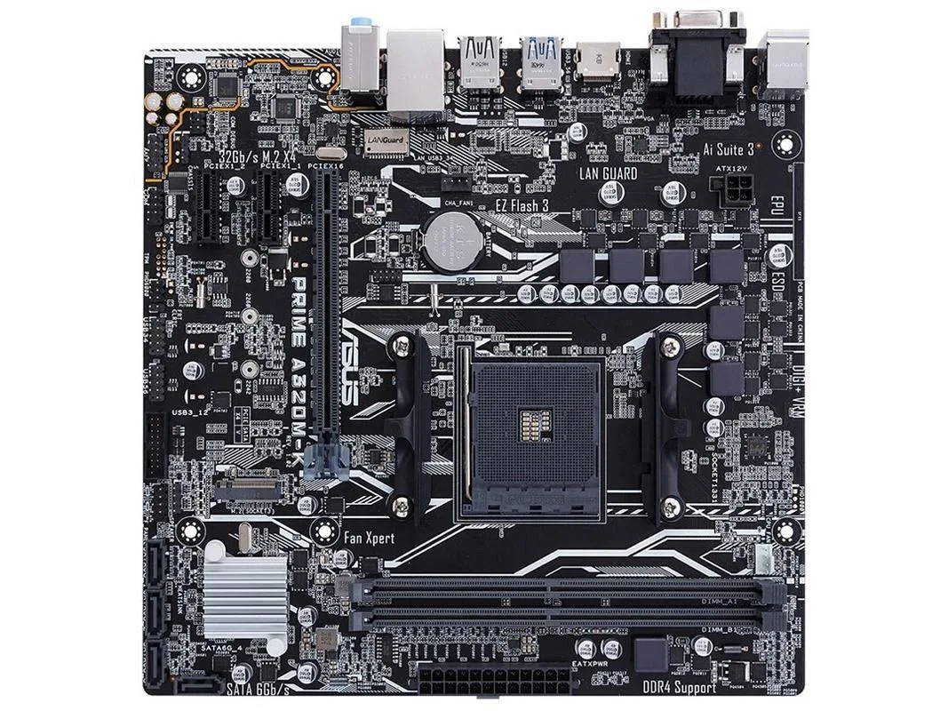 ASUS ASUS PRIME A320M-K AMD A320 DDR4 32GB Micro ATX Motherboard — product photo