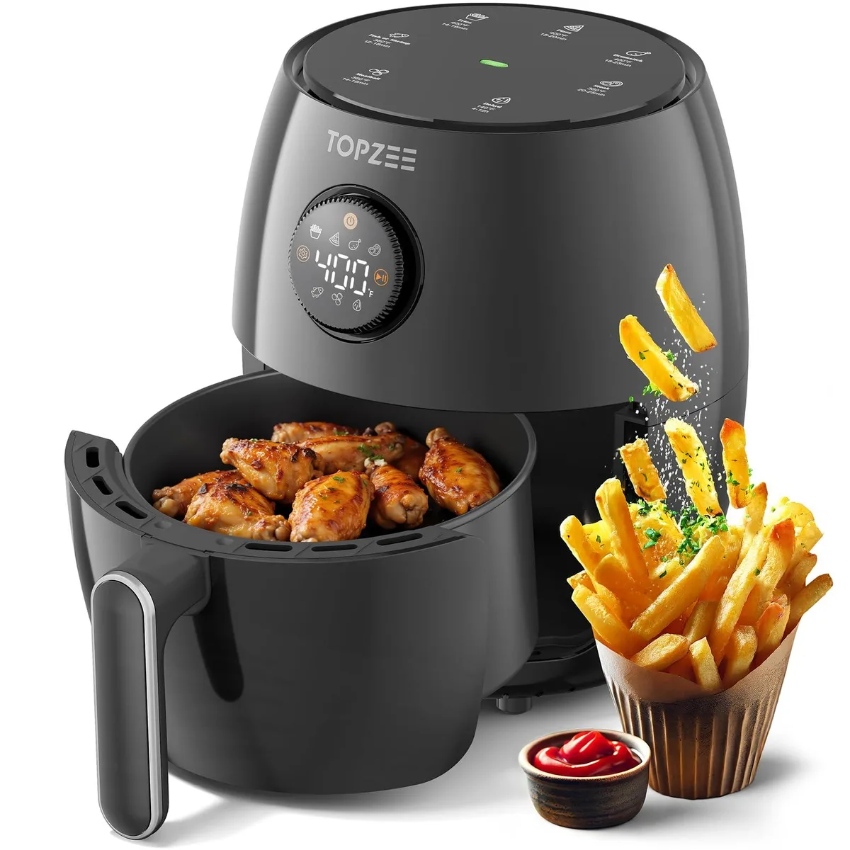  NutriChef AF200EDK 2.1Qt Air Fryer White 1200W — product photo