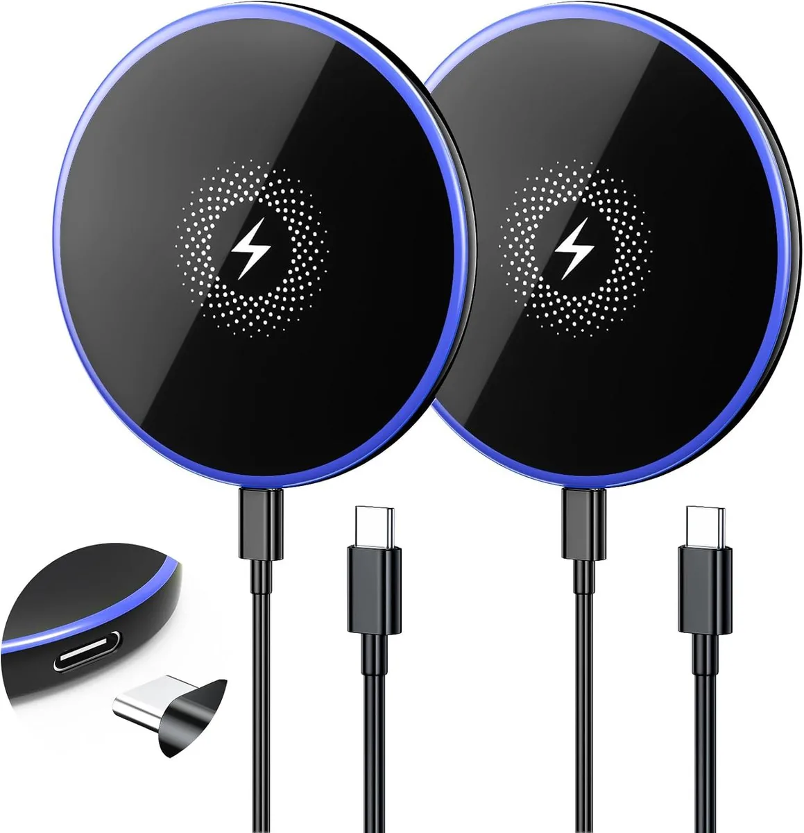 Luisport Luisport Wireless Charger 2Pack 6FT 15W Magnetic Fast Charging Pad — product photo