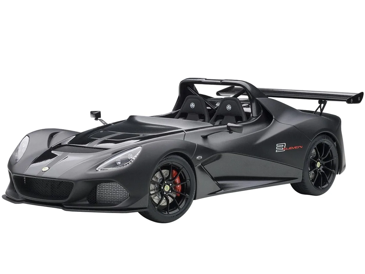 Autoart Autoart Lotus 3-Eleven Matt Black Gloss Black Accents 1/18 vehicle — product photo