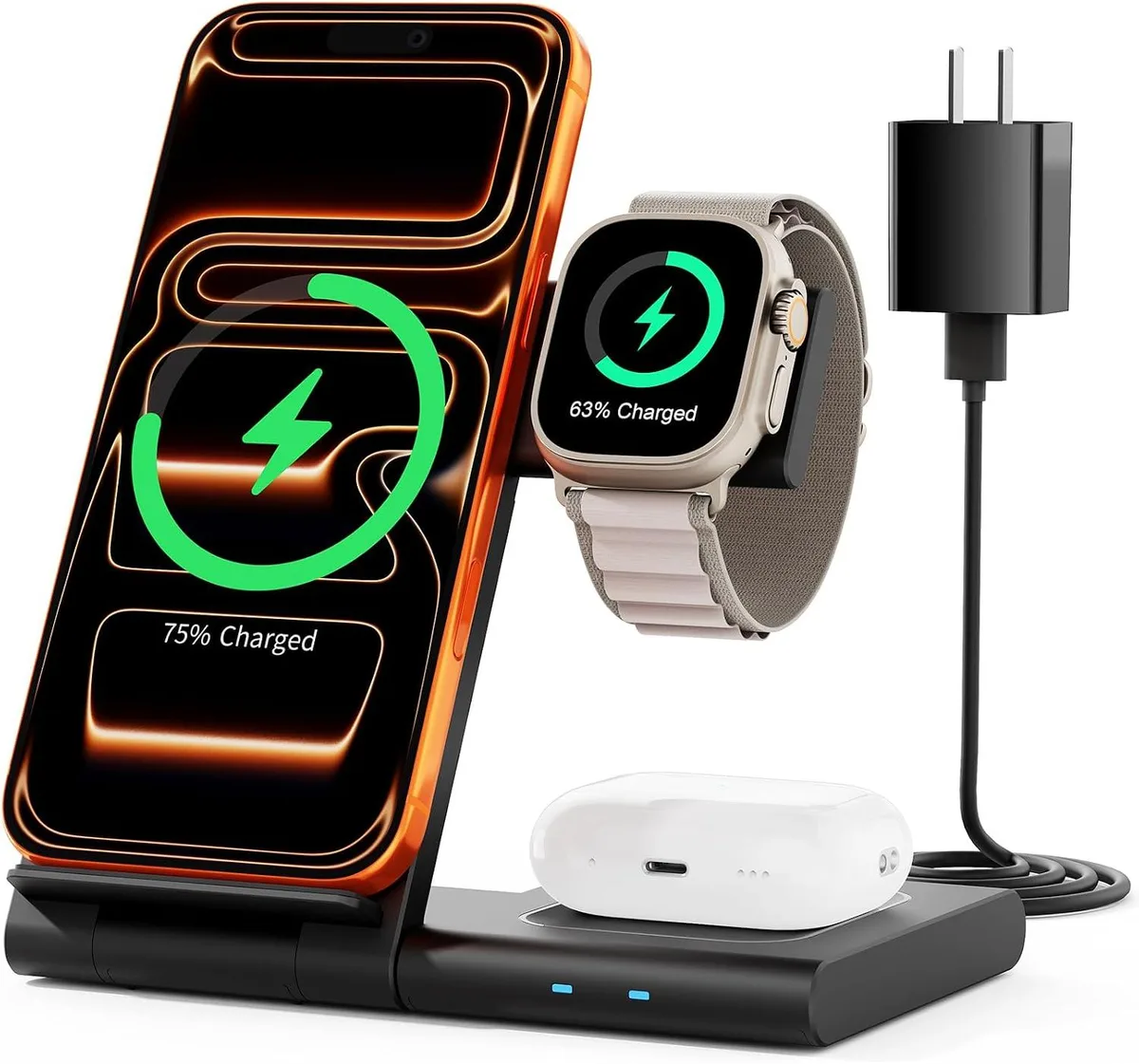 Luisport Luisport 3-in-1 Wireless Charger iPhone 17-11 Watch Ultra AirPods — product photo