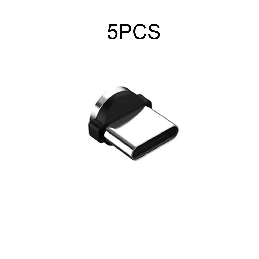Hetai Tech Hetai Tech 5pcs Magnetic Charging Cable Adapter 360° Rotation Micro USB Type C Lightning — product photo