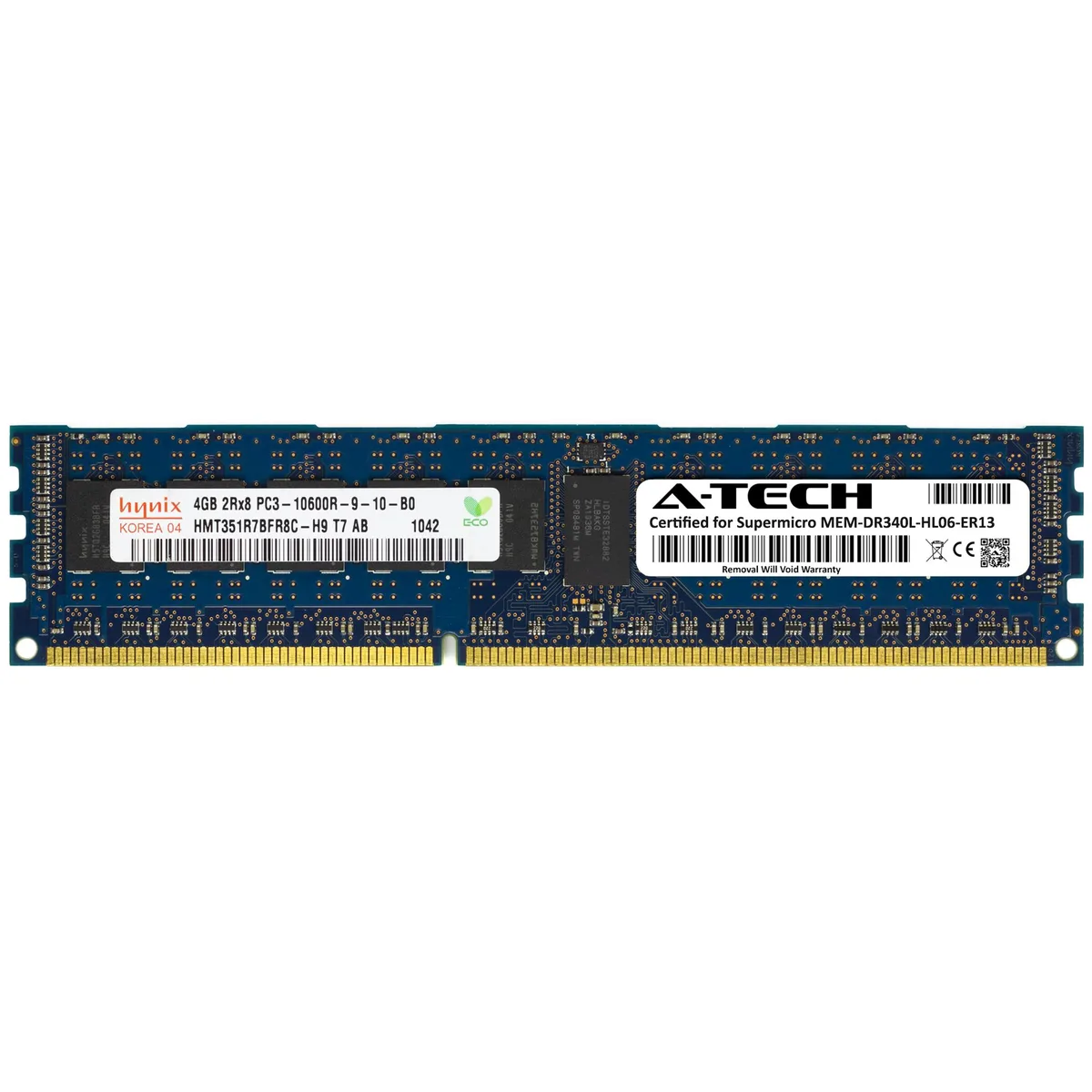 A-Tech A-Tech Supermicro Certified 4GB DDR3 1333MHz 2Rx8 ECC RDIMM 240-Pin Server RAM — product photo