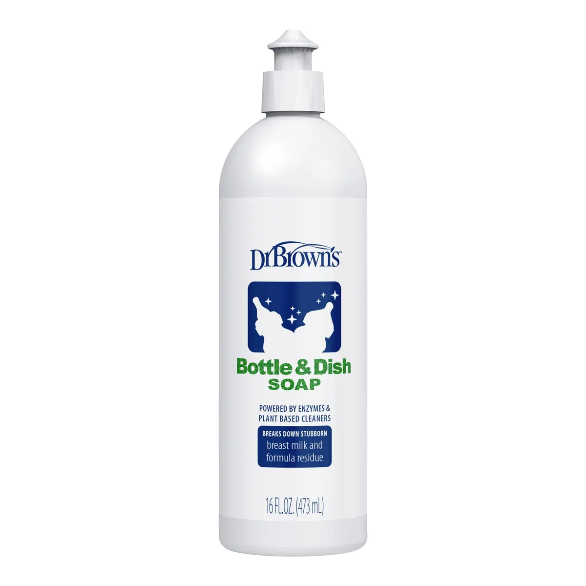 White 16 fl oz gel soap bottle with pump dispenser