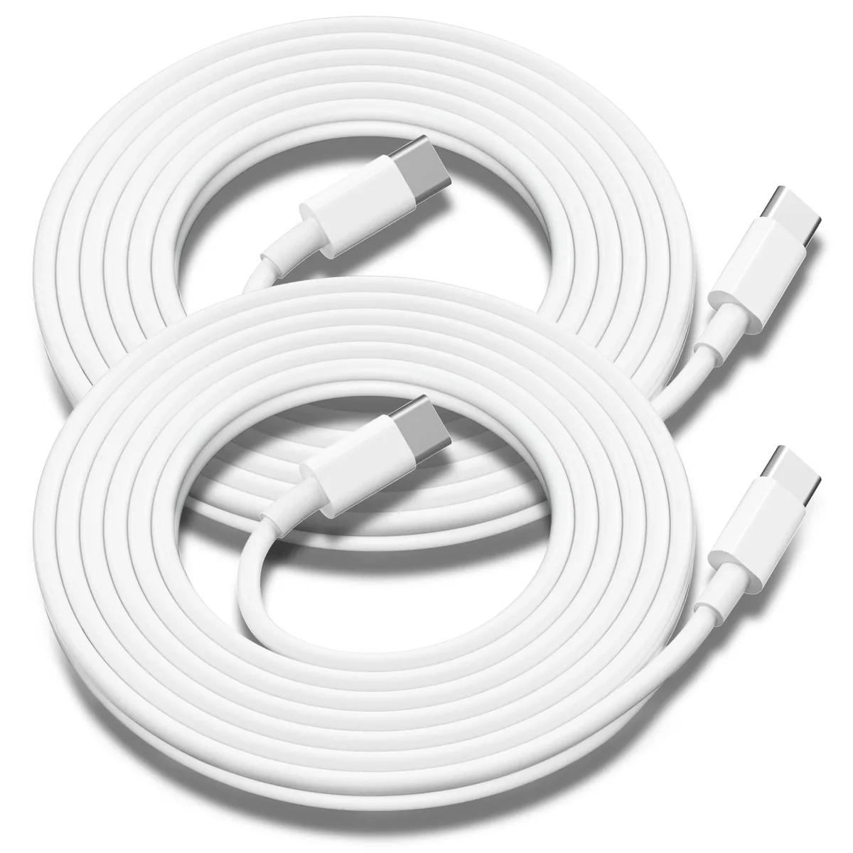 No Sew No Sew USB-C to USB-C Cable 2-Pack 10 ft 60W White — product photo
