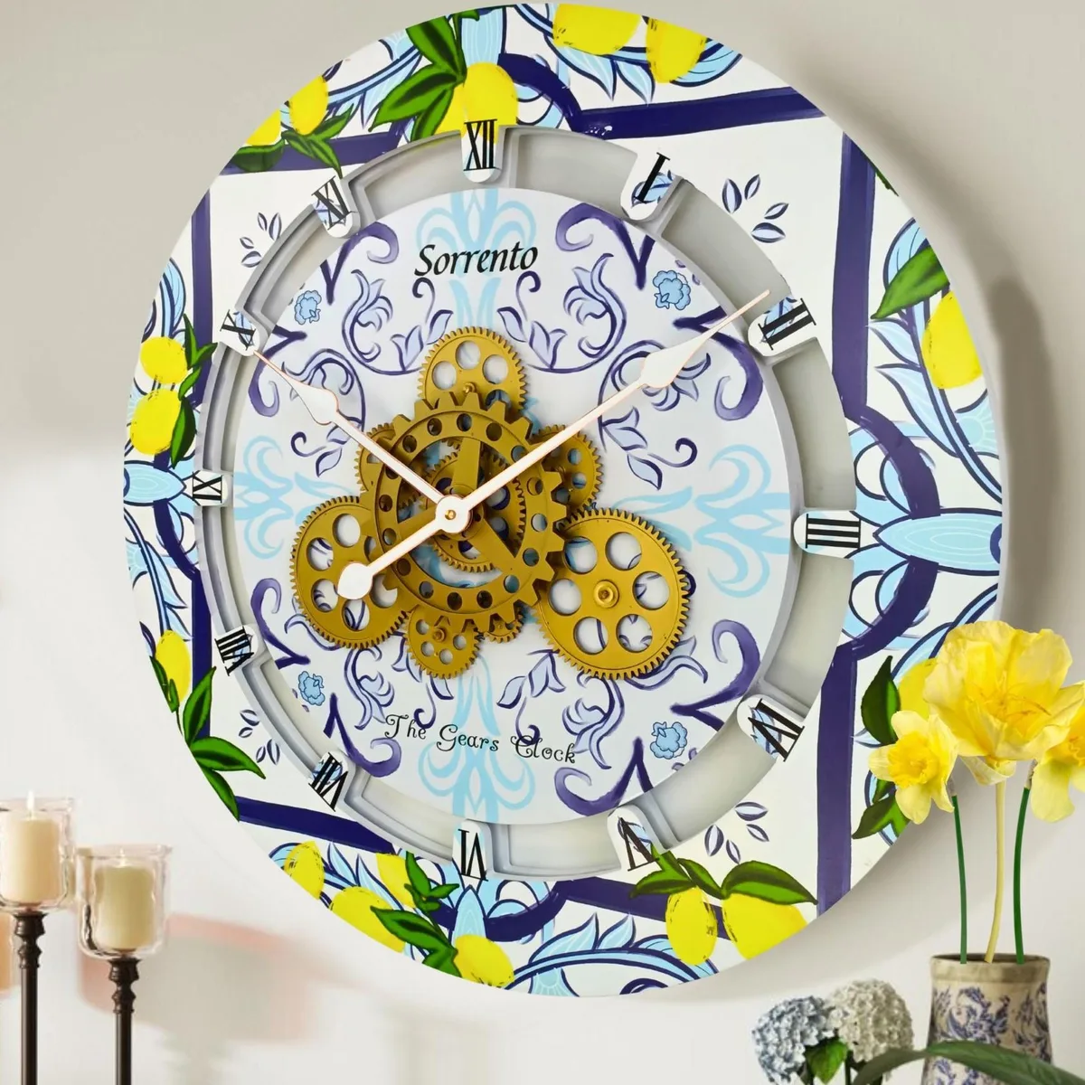 The Gears Clock The Gears Clock Italy Line 24 inch Round Sorrento clock — product photo