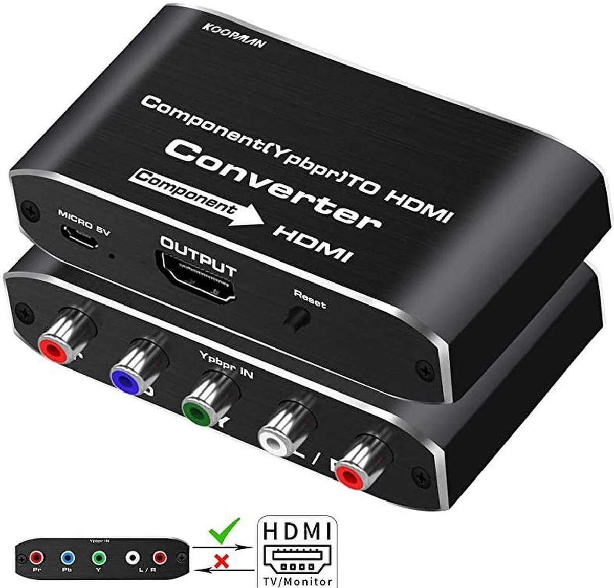 Vszerda Vszerda Component YPbPr 5RCA to HDMI 1080P Converter — product photo