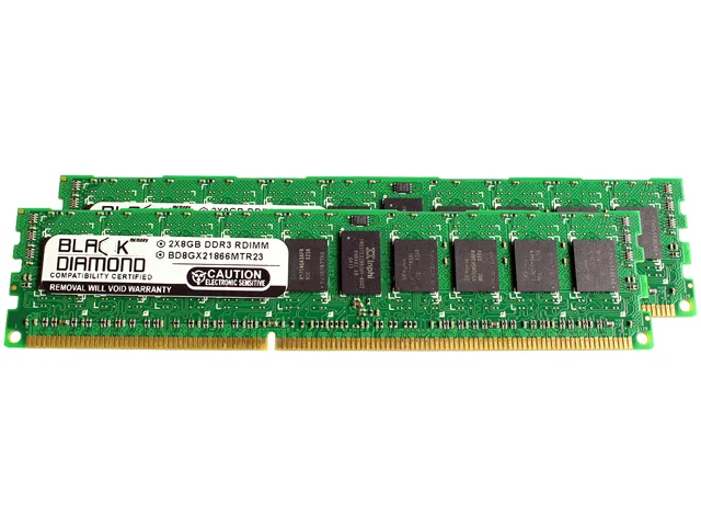 Black Diamond Memory Black Diamond Memory BD8GX21866MTR23 16GB (2 x 8GB) DDR3 1866 ECC Registered server RAM — product photo