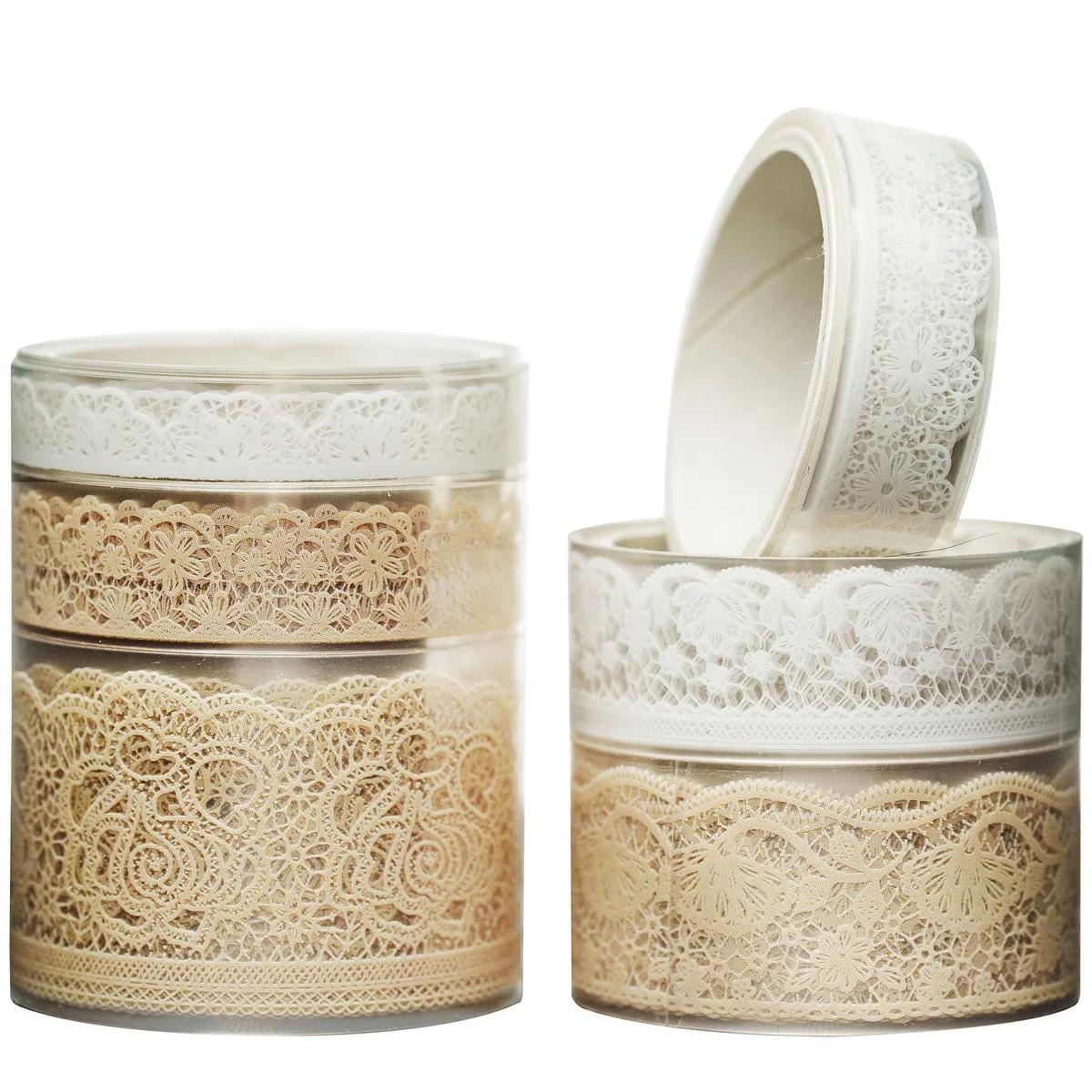 YUBX YUBX 6 Rolls Lace PET Tape Tranquil Dew 8-28 mm — product photo