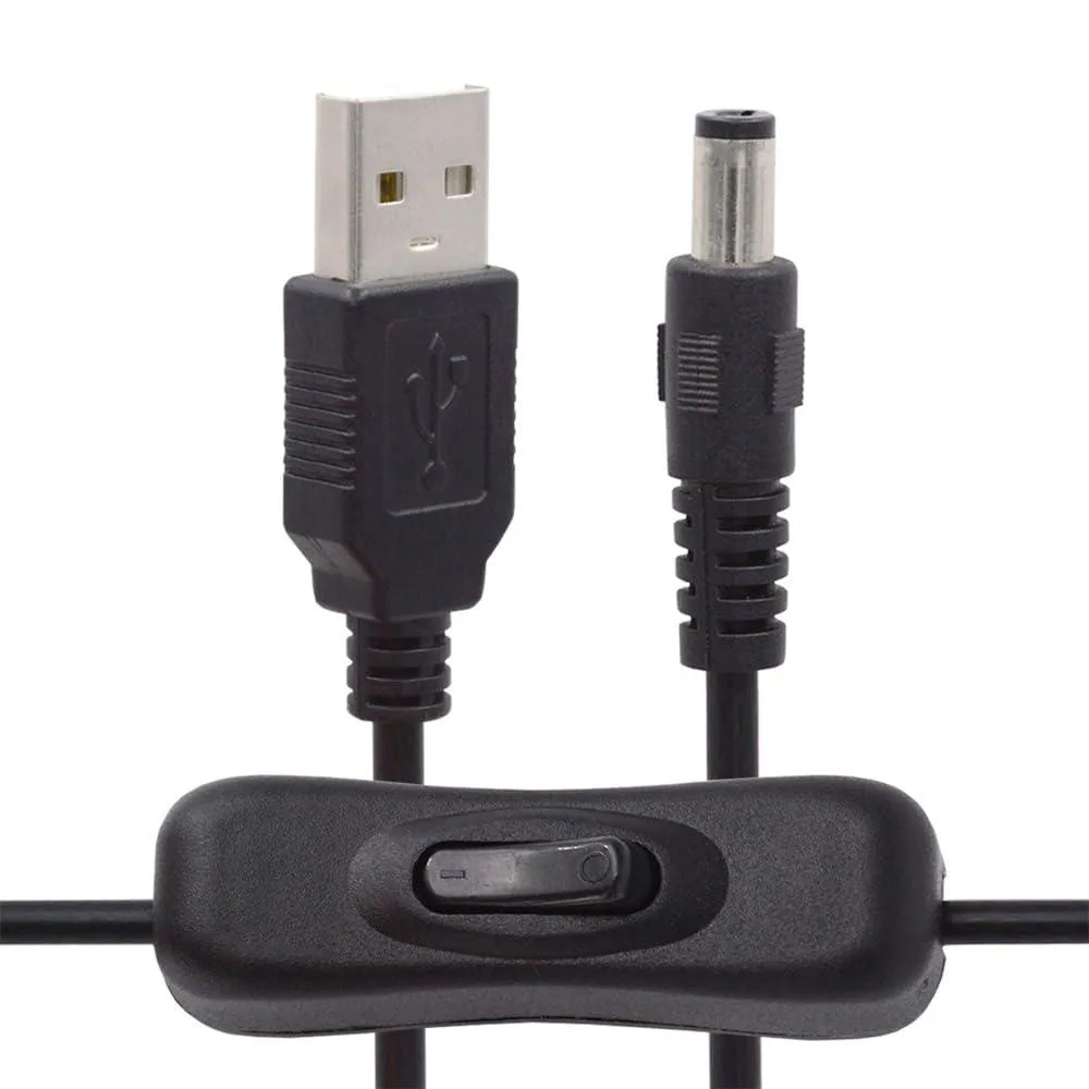 LORDWORLD LORDWORLD DC 5.5x2.1mm to USB-A Switch Cable 100cm — product photo