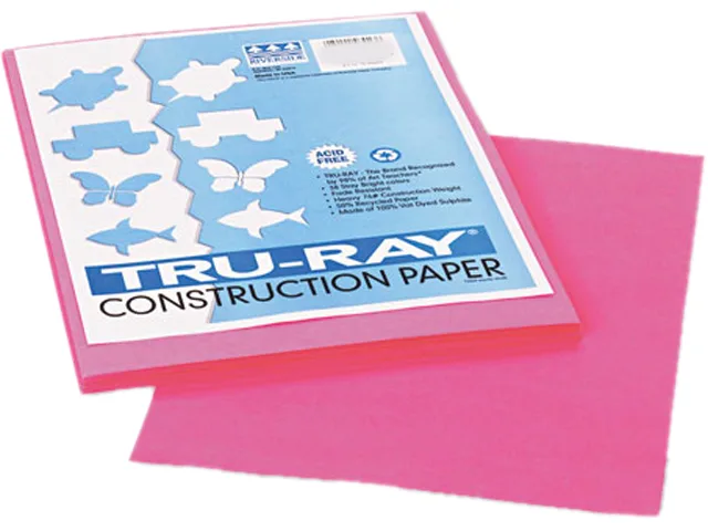Pacon Pacon 103013 construction paper, 76 lbs, 9 x 12, Shocking Pink, 50 sheets — product photo