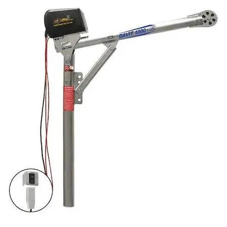 Oz Lifting Products Oz Lifting Products OZ1000DAV-DCW Davit Crane 1000 lb 27.5 in to 42 in — product photo