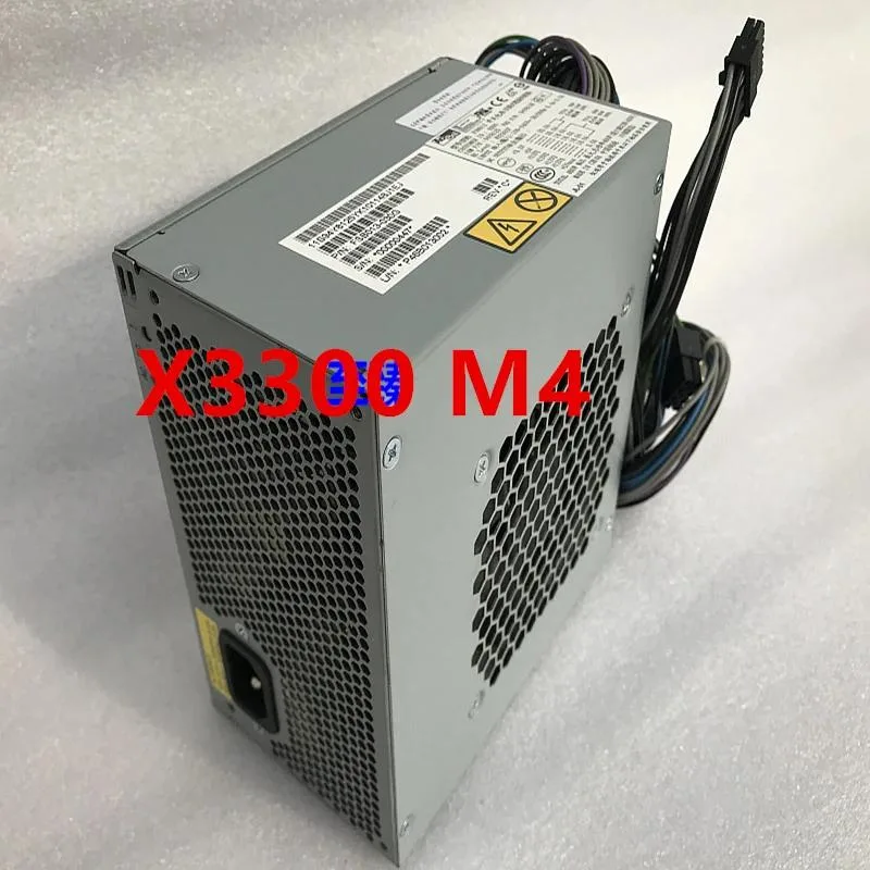 Silver rectangular ATX power supply unit with ventilation grille and label