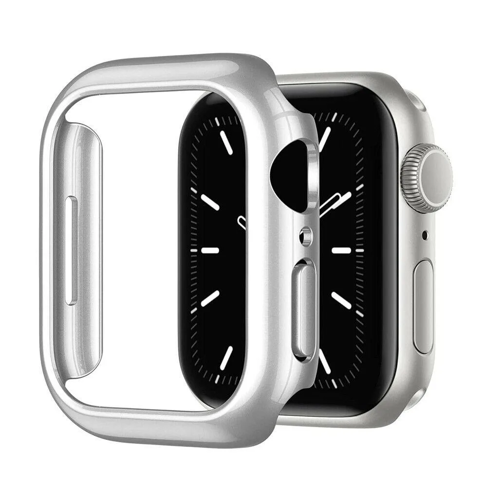 Silver shockproof bumper case for 41mm Apple Watch Series 7