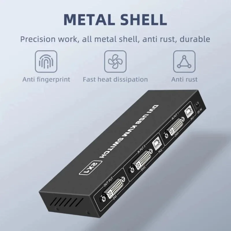 YINGHUA YINGHUA 2-Port DVI KVM Switch 4K 1920x1080P — product photo
