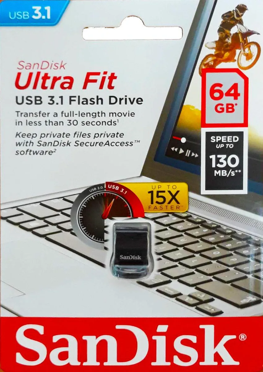 SanDisk SanDisk Ultra Fit USB 3.1 64GB Black SDCZ430-064G-G46 — product photo