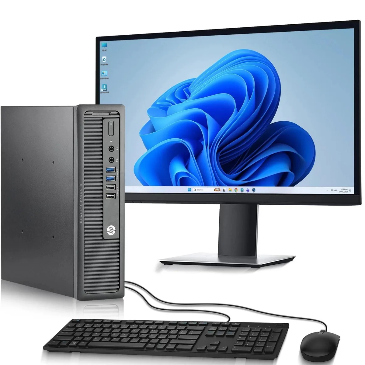 HP HP G1 USFF Desktop PC i5-4570 16GB 256GB 24" Monitor Windows 11 Pro — product photo