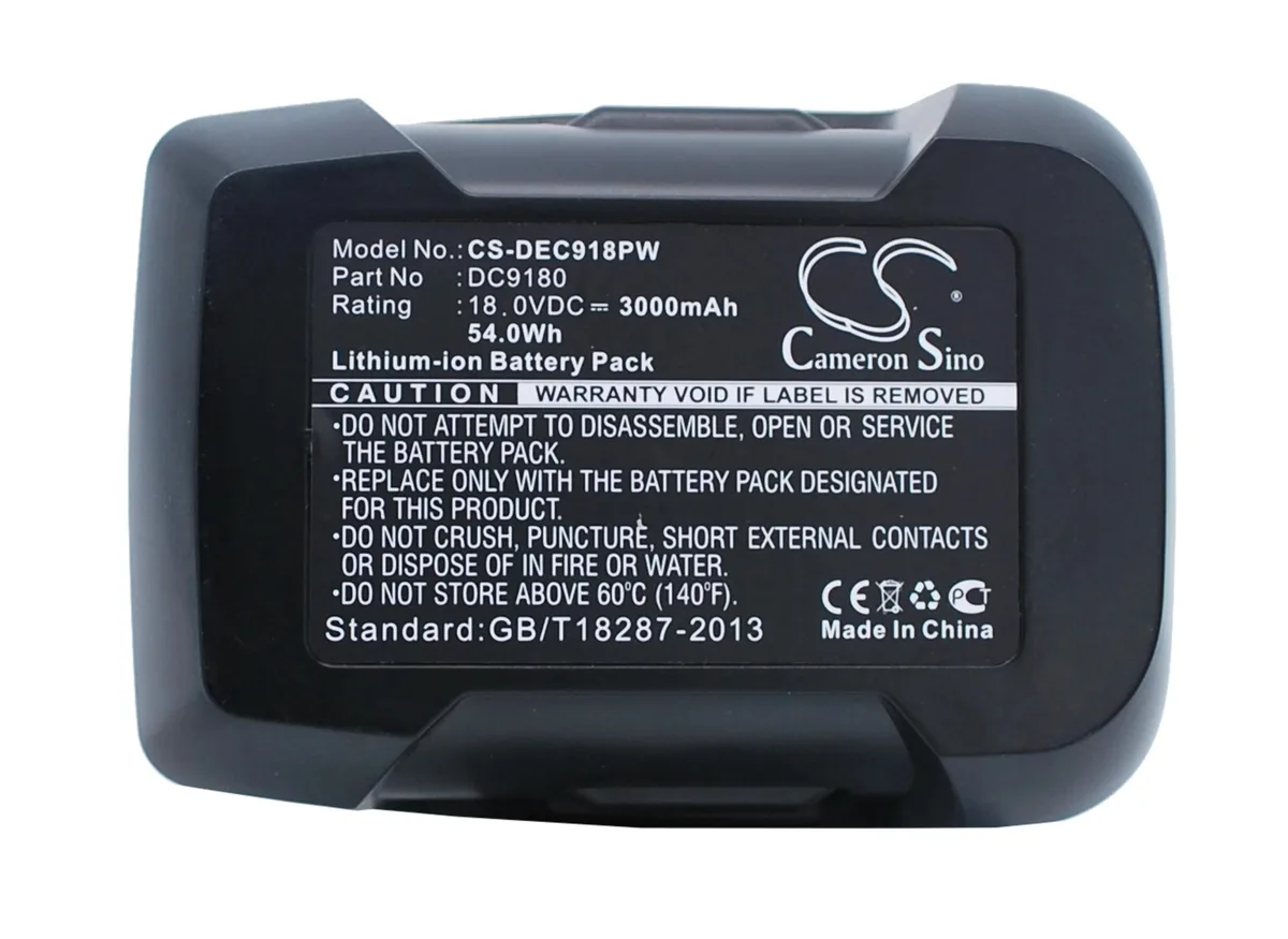 Rectangular black battery pack with label showing model 925