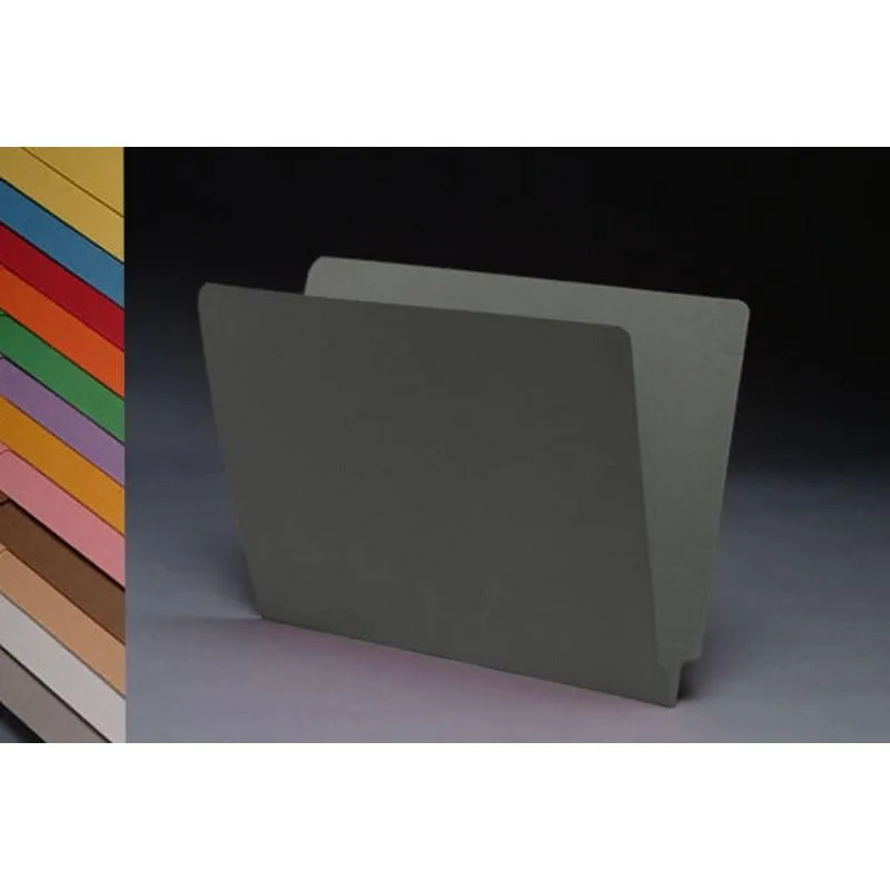 BSP FIling BSP FIling 14pt Gray File Folders 2-Ply End Tab Letter Size Box of 50 — product photo