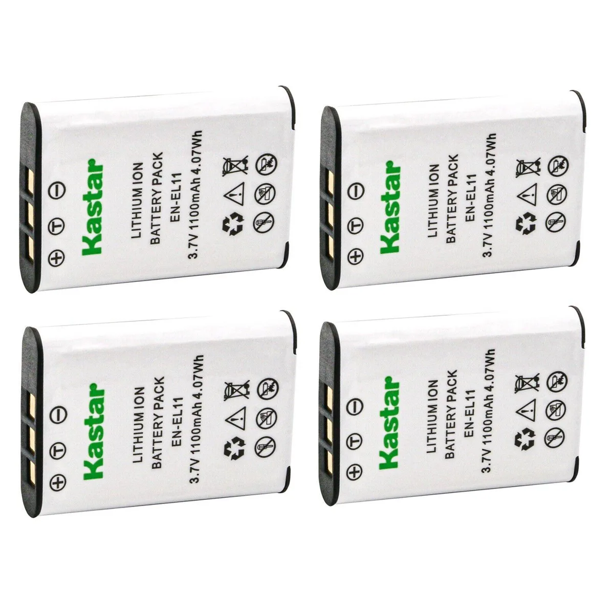 Kastar Kastar EN-EL11 Li-Ion 1100mAh 4-pack camera battery — product photo