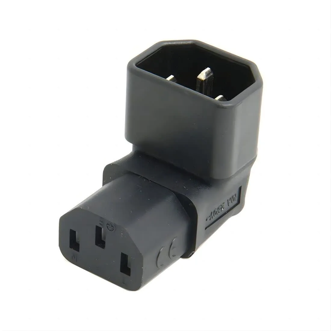 Vszerda Vszerda IEC 320 C14 to C13 90 Degree Down Angled Power Adapter 10A 250V — product photo