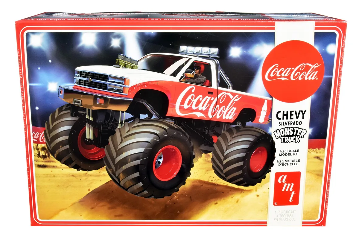 AMT AMT Chevrolet Silverado Monster Truck "Coca-Cola" 1/25 Scale Model Kit — product photo