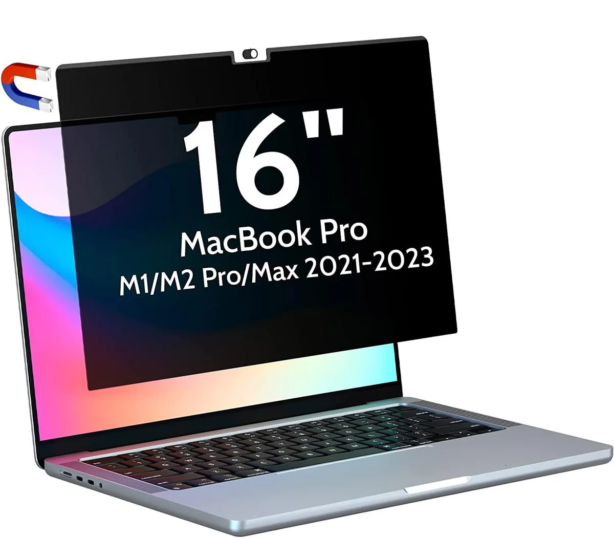 Corn Electronics Corn Electronics Magnetic Privacy Screen 16 Inch MacBook Pro 2021-2023 A2485/A2780 monitor accessory — product photo