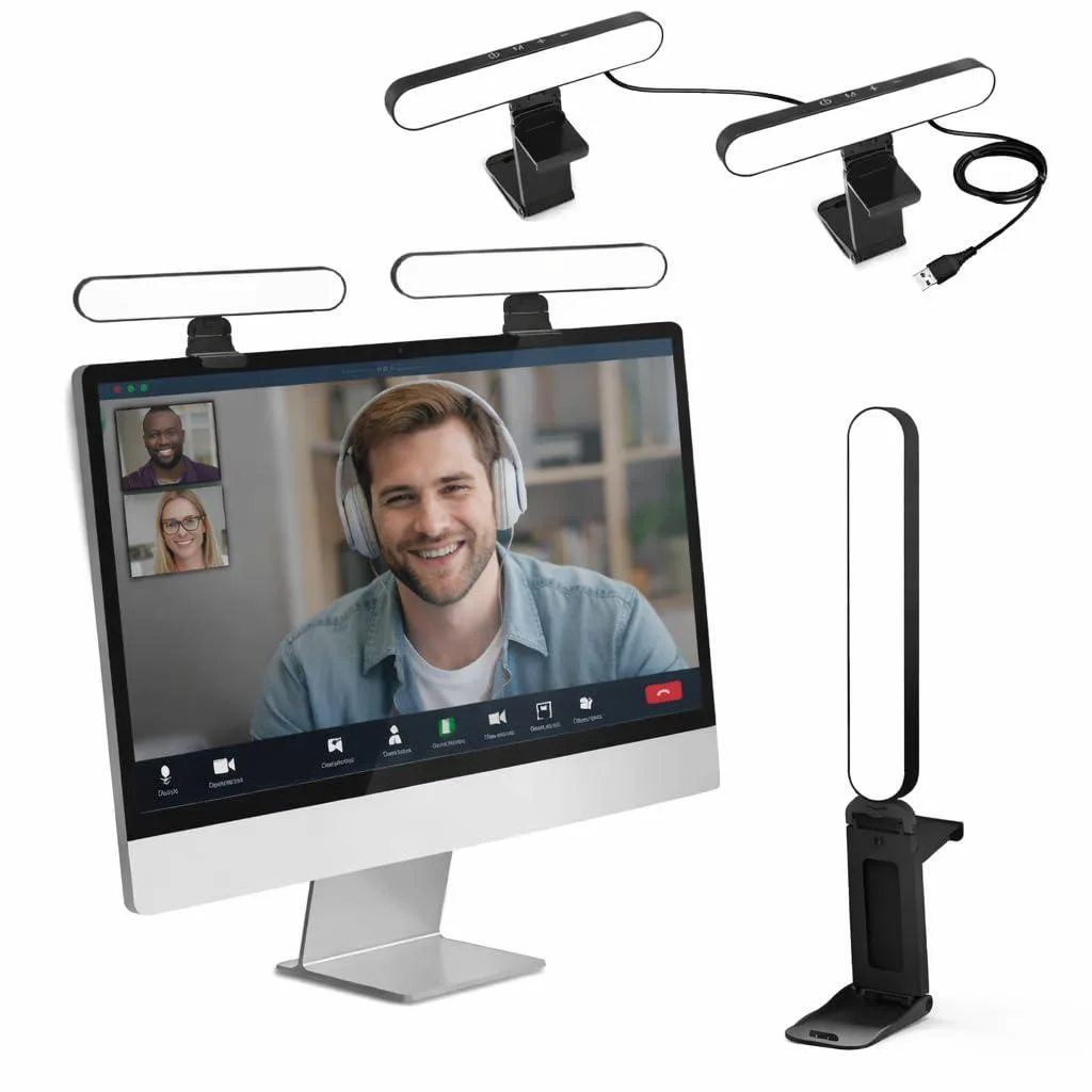 UBeesize UB-F663ZBK-1 Dual Video Conference Lights 2-Pack — product photo