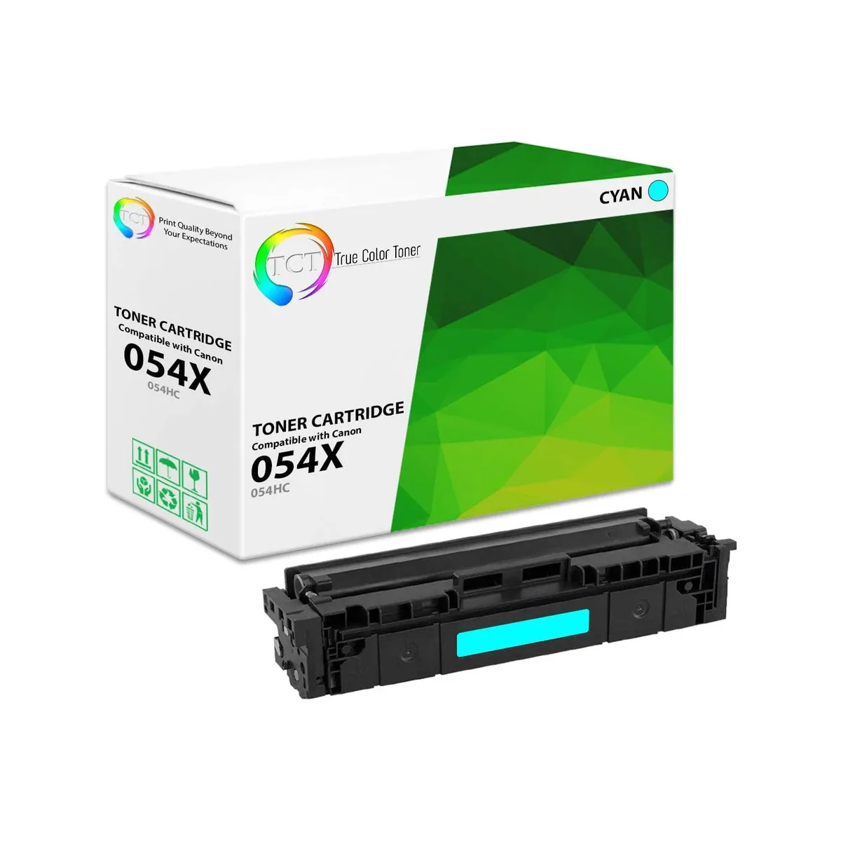 True Color Toner True Color Toner 054HC Cyan Toner Cartridge High Yield 2300 Pages — product photo
