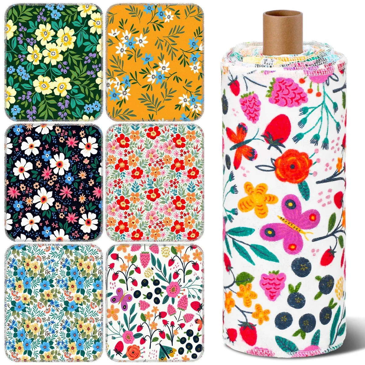 3M Reusable Paper Towels Floral 30 Pcs 10 x 12 in — product photo