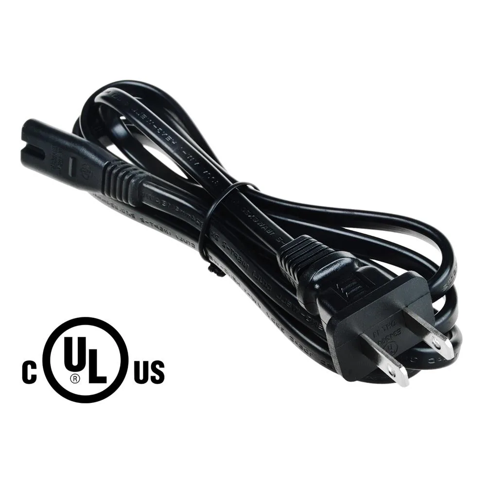 ABLEGRID ABLEGRID 6ft 2-Prong AC Power Cable Black — product photo