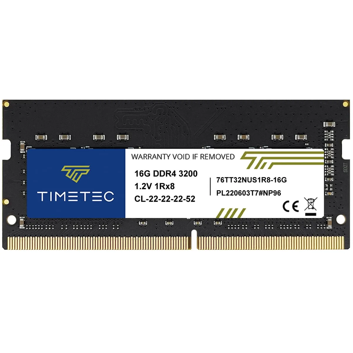 Timetec Timetec 16GB DDR4 3200MHz CL22 260-Pin SODIMM Laptop RAM — product photo