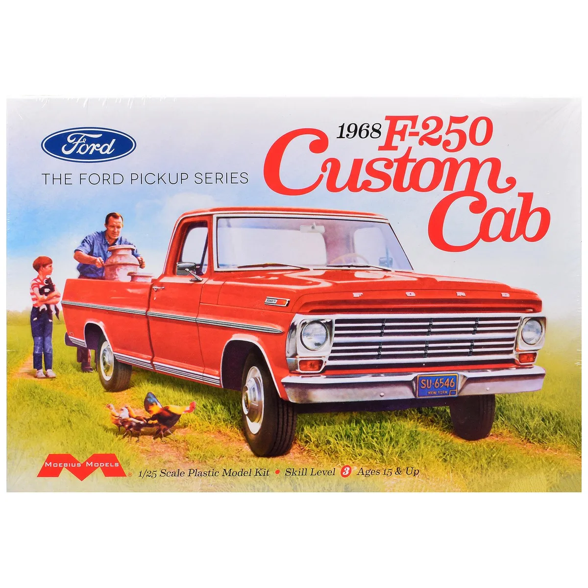 Moebius Models Moebius Models 1968 Ford F-250 Custom Cab 1/25 Scale Model Kit — product photo