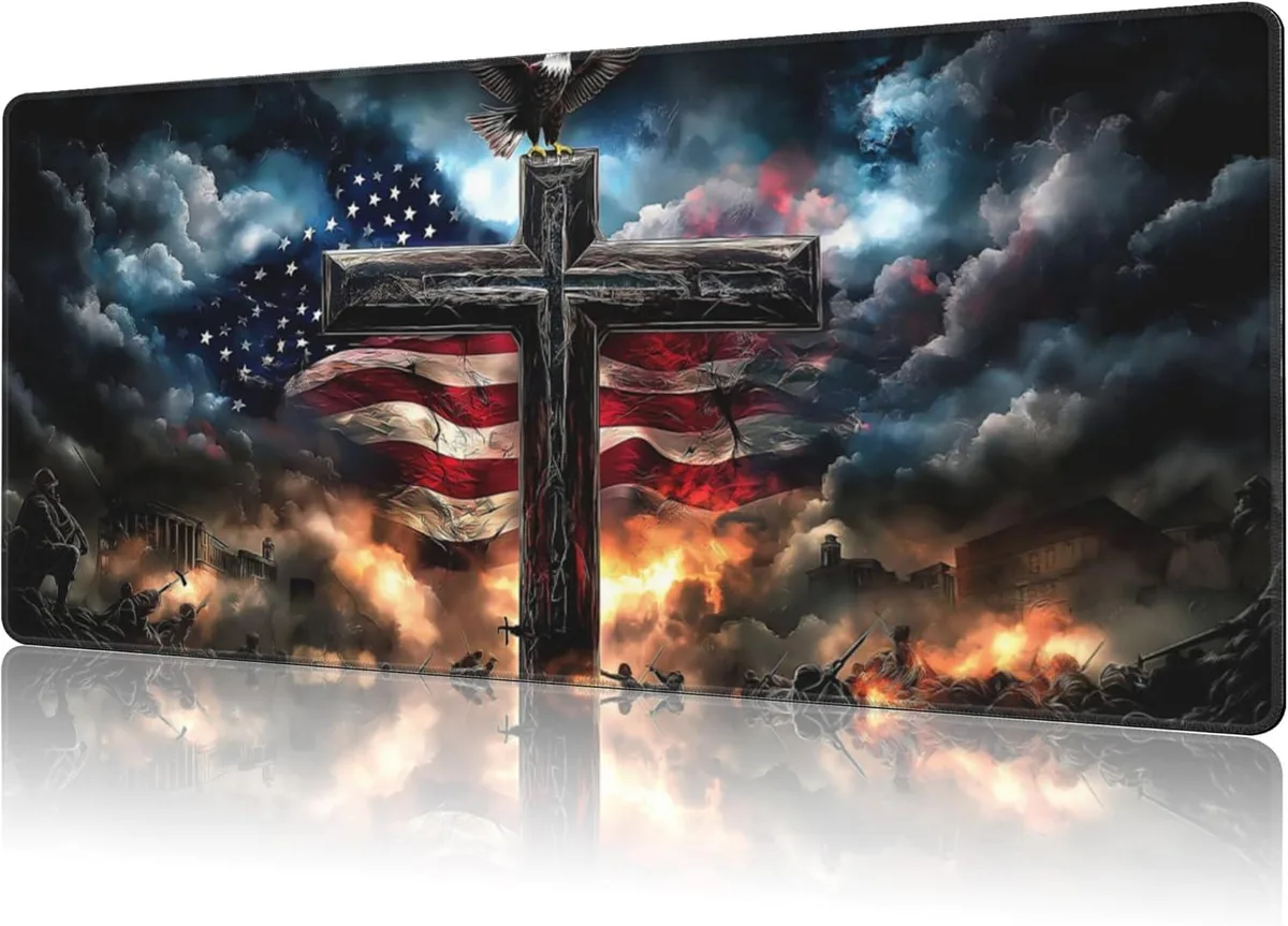 Brainwavz Brainwavz Mouse Pad Large Cross Eagle 35.4 x 15.7 Inches — product photo