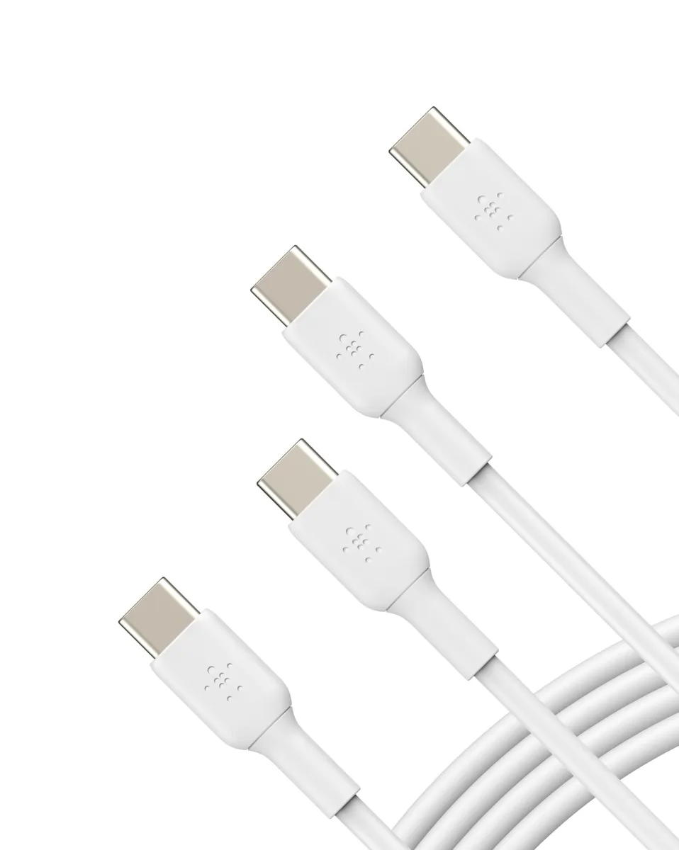 Belkin Belkin USB-C to USB-C Cable 6.6ft White 2-Pack — product photo