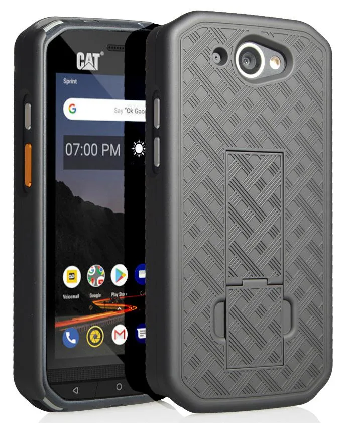 Nakedcellphone Nakedcellphone Ribbed Slim Case with Kickstand for CAT S48c — product photo