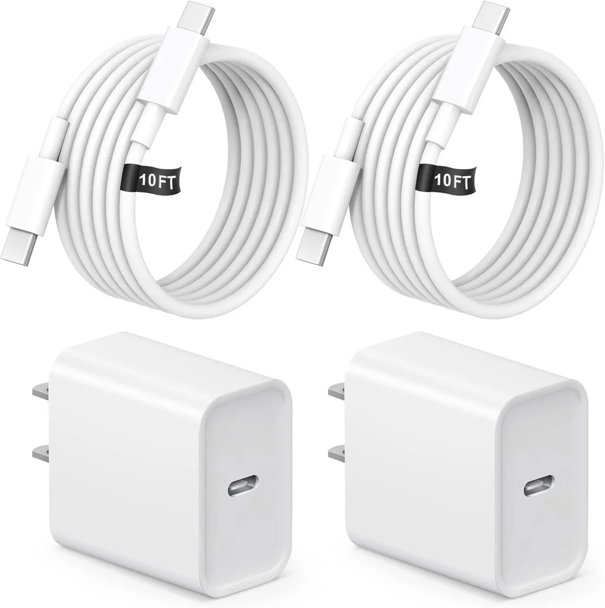 ONITOON ONITOON 20W USB-C Wall Charger 10FT 2-Pack — product photo