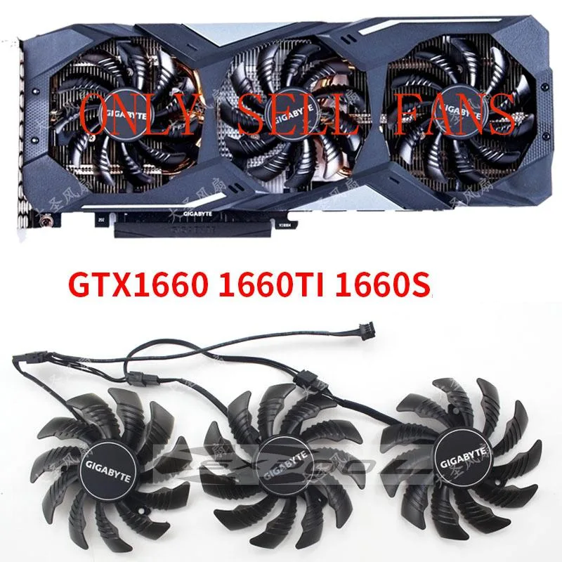 SXDOOL SXDOOL 3-pack 75mm graphics card fans 40mm spacing 1660 2060 compatible — product photo
