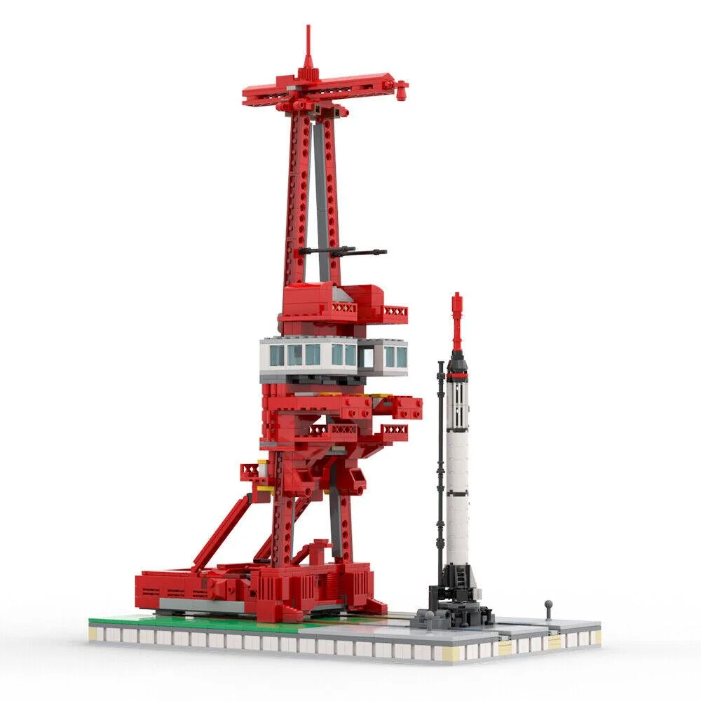 ZITIANYOUBUILD ZITIANYOUBUILD 1:110 Scale Launch Site Base with Rocket 1298 Pieces MOC — product photo