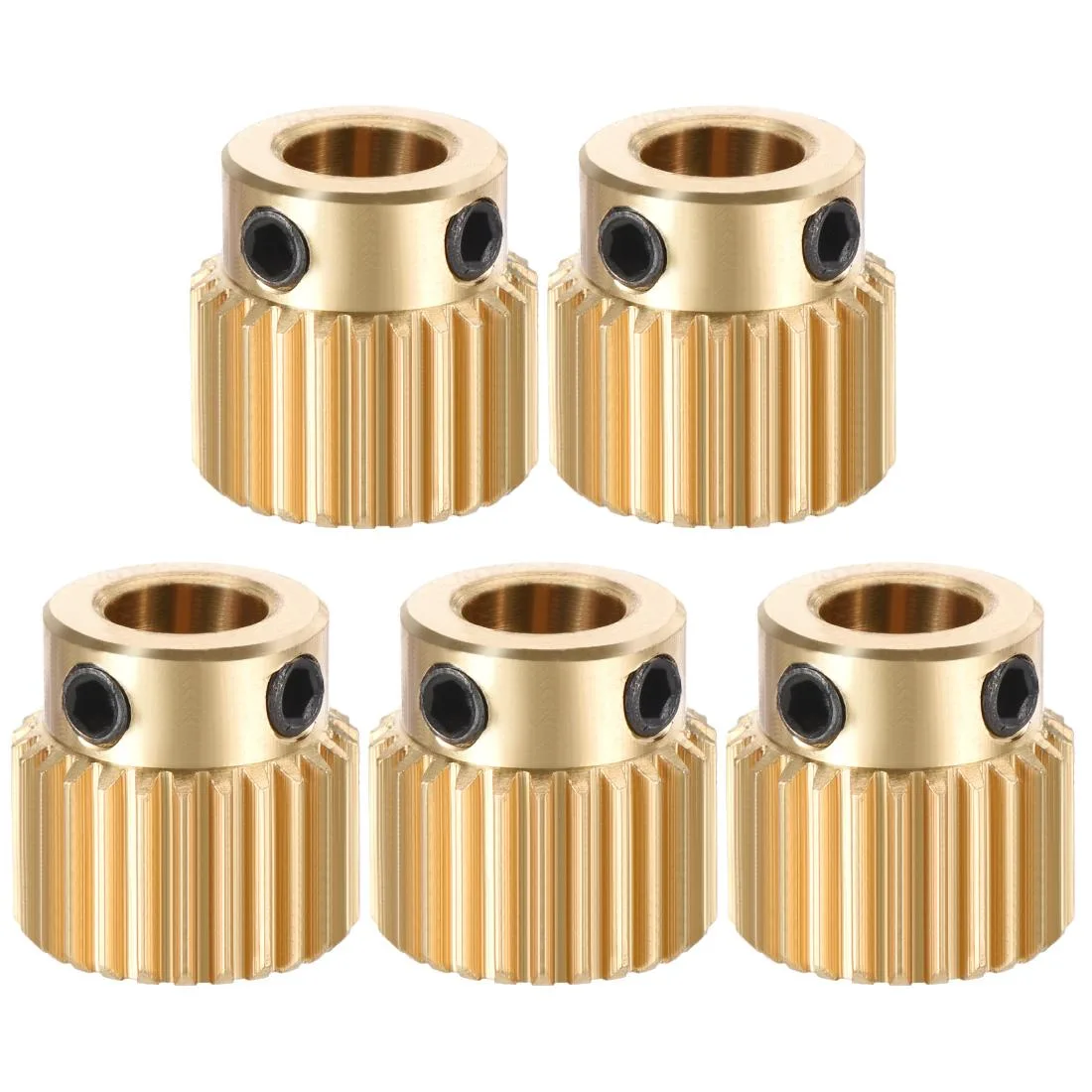 Unique-Bargains Unique-Bargains Brass Drive Gear Extruder Wheel 26 Teeth 5mm Bore 5pcs — product photo