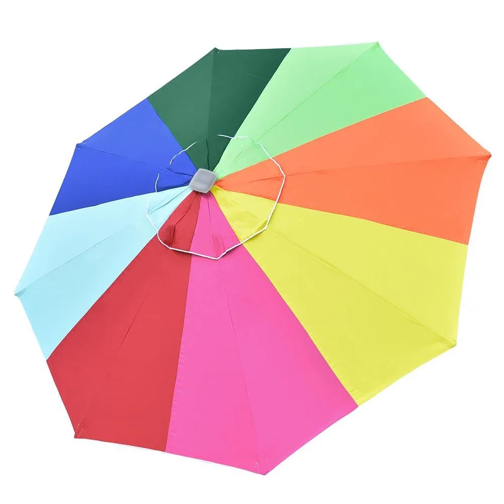 Yescom USA, Inc. Yescom 9 ft Universal Replacement Umbrella Canopy Rainbow Cover 8 Ribs — product photo