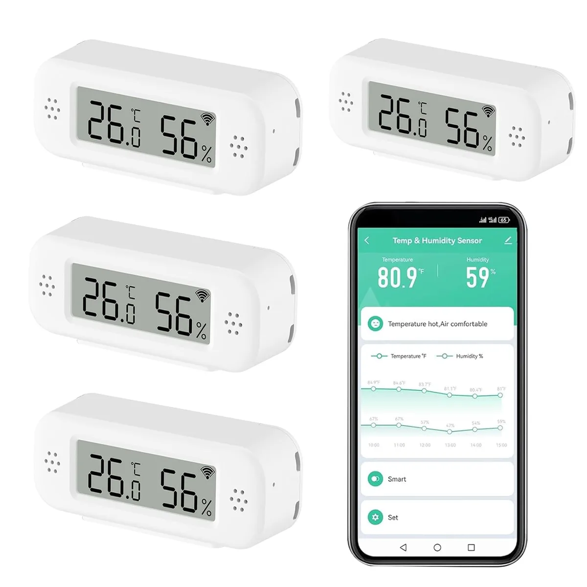 Black infrared thermometer with LED display, compact handheld form