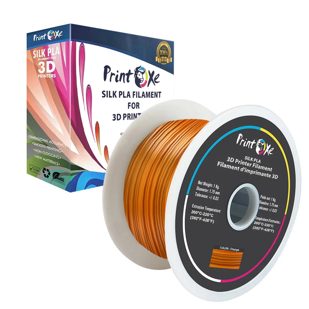 PrintOxe PrintOxe PLA like SILK Orange 1.75 mm 1 kg 3D printer filament — product photo