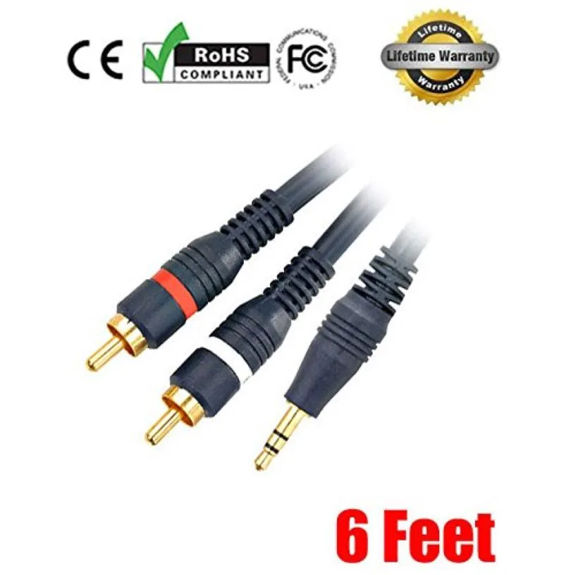 iMBAPrice iMBAPrice Premium Series 3.5mm Stereo to 2RCA Cable 22AWG Gold Plated — product photo