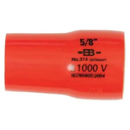 Chrome 3/8" drive 12-point SAE socket with insulated alloy steel body