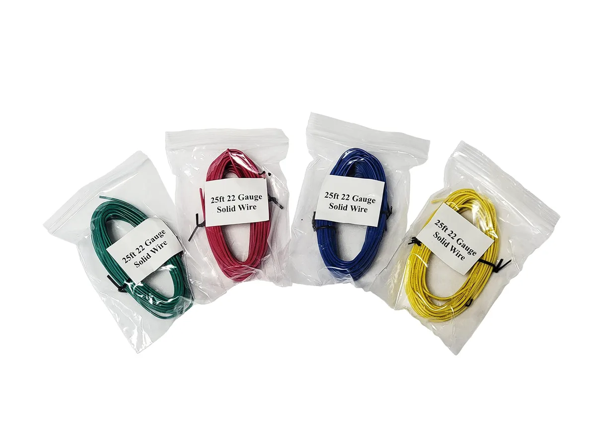 ProTechTrader ProTechTrader 22AWG Solid Copper Hookup Wire 4 Colors 25ft Each 100ft Total Tinned UL1007 — product photo