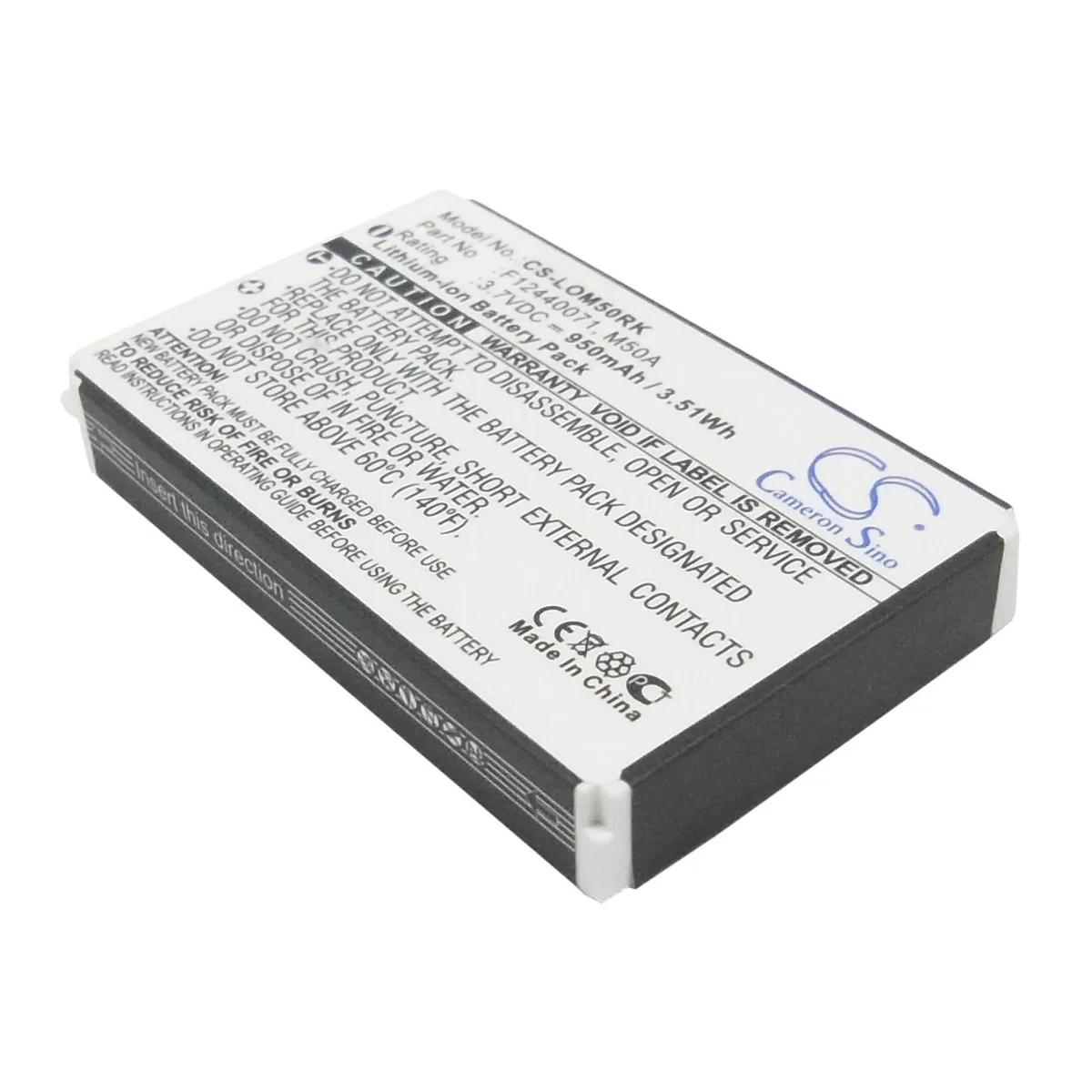 Cameron &amp; Co Cameron &amp; Co DS-CS-LOM50RK battery for Logitech diNovo Edge Mini Y-RAY81 3.7V 950mAh white — product photo