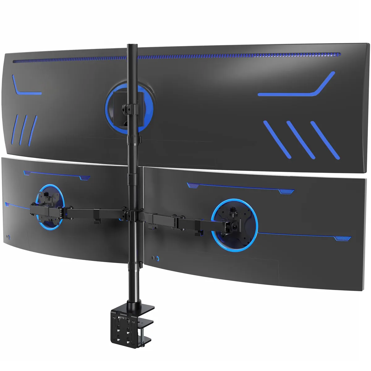 VIVO VIVO Triple Monitor Desk Mount 49" Ultrawide 27" Dual Arms STAND-V103T — product photo
